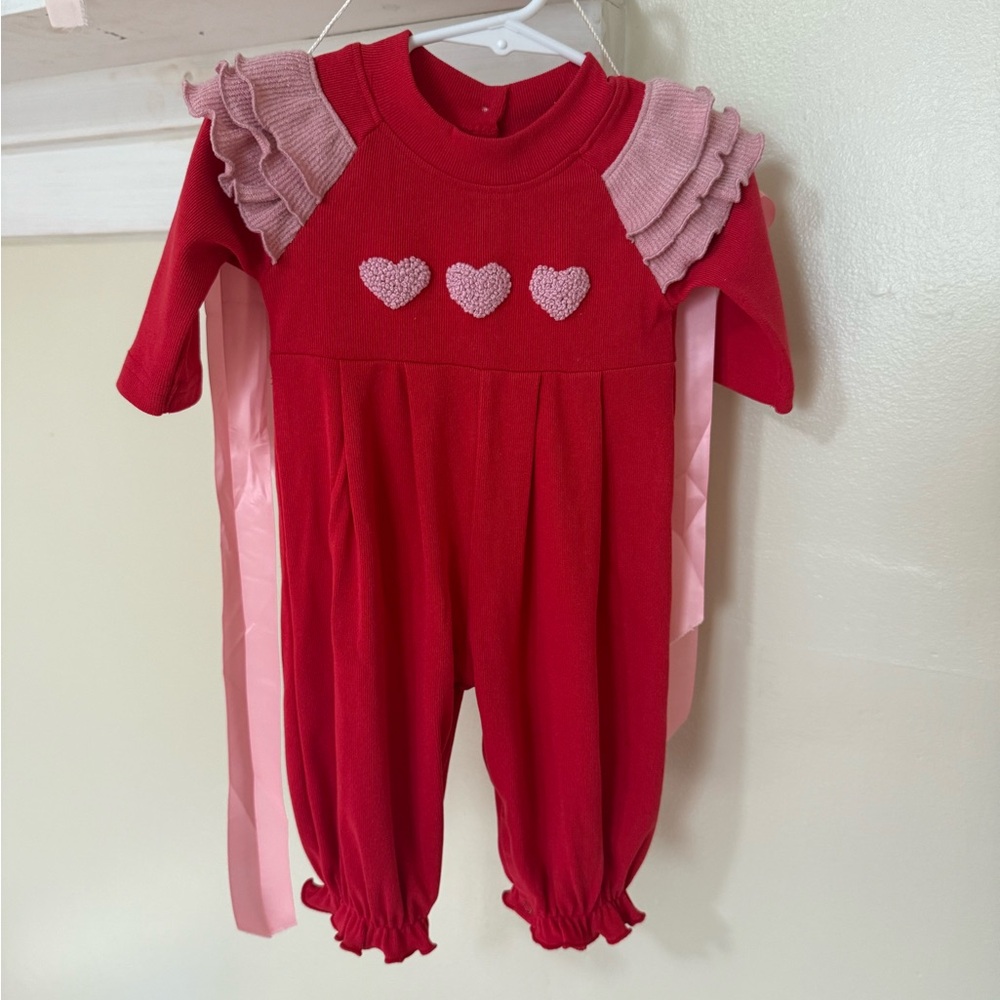 Valentines Red and Pink Kids One Piece